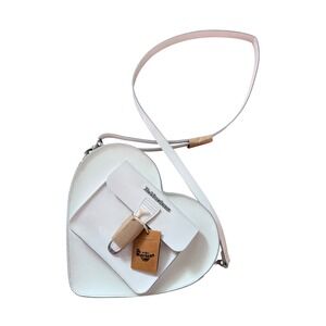 NWT Dr. Martens Heart Backpack White Patent Leather Bag